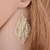 Layered Leaf Drop Earrings