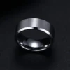New Fashion Charm Jewelry Ring for Men Women Stainless Steel Black Rings Quality Matte Male Jewelry